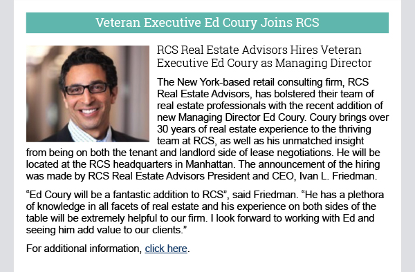 Veteran Executive Ed Coury Joins RCS